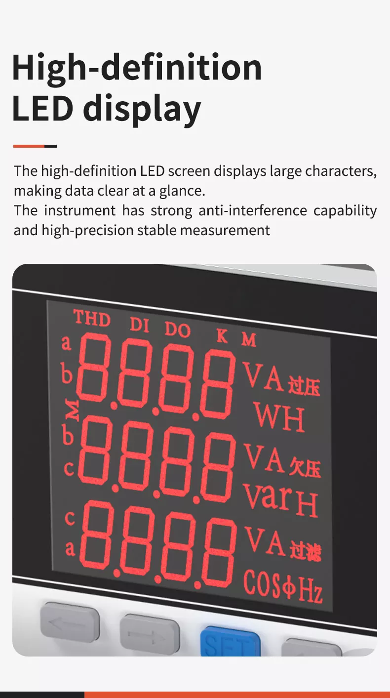 Three Phase LED Multifunctional Meter