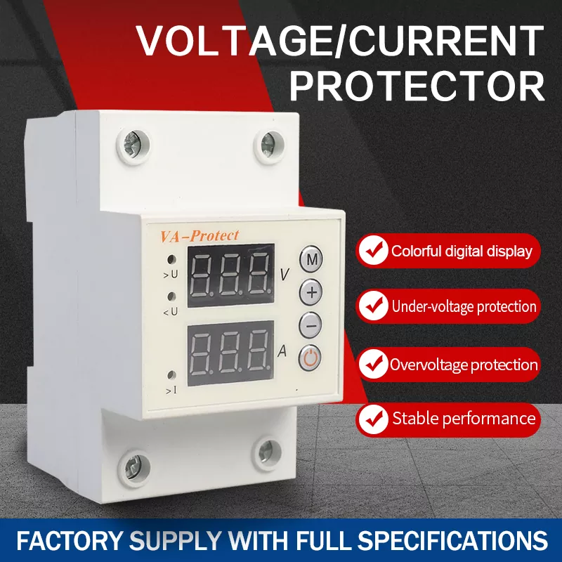 VA Protect Dual Display Justerbar spændingsbeskytter